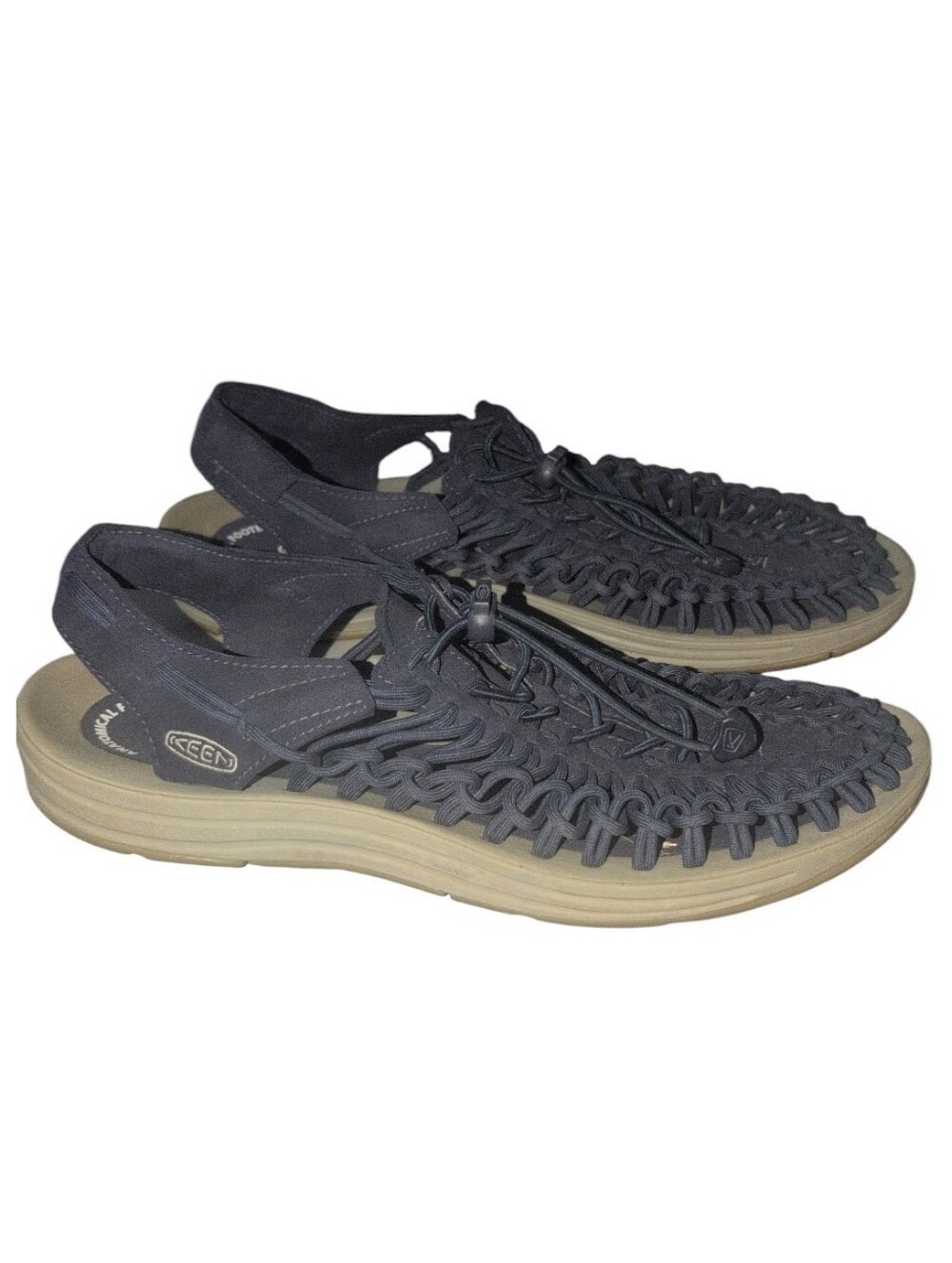 KEEN Uneek Men's Blue Braided Anatomical Footbed Sandals Men's Size 10 M